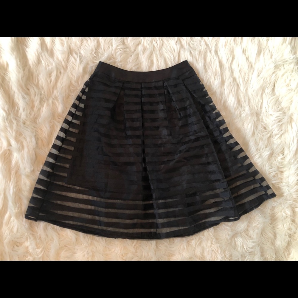 Black striped skirt